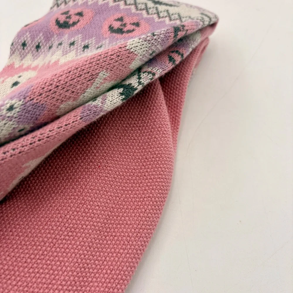 Christian Lacroix Halloween Kitchen Towels Set of 3 Pink Purple‎ Ghosts Pumpkins